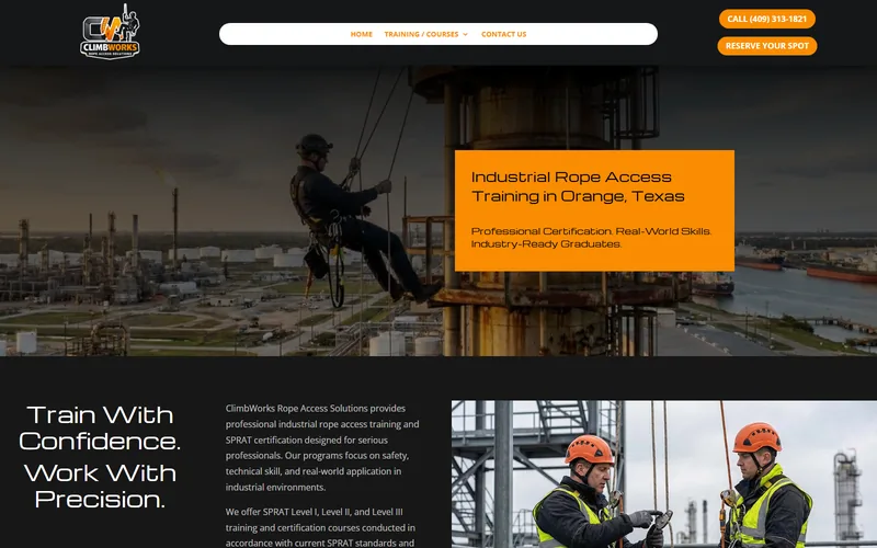 ClimbWorks Rope Access Solutions website project