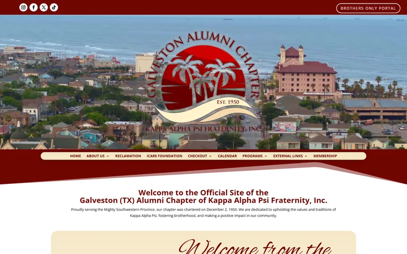 Galveston Alumni Chapter of Kappa Alpha Psi website project